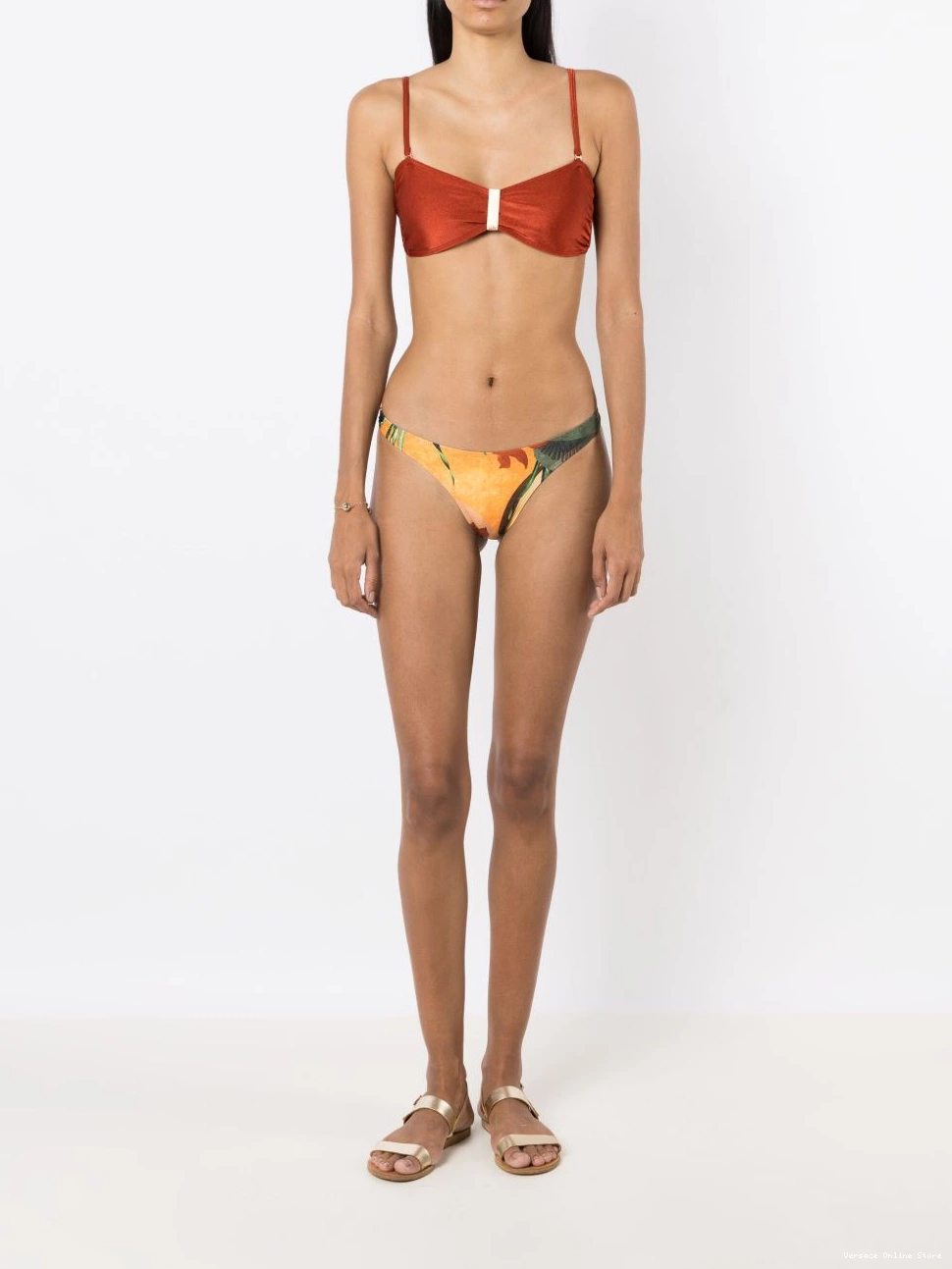 Cheap bottoms bikini Women Versace floral-print 0816